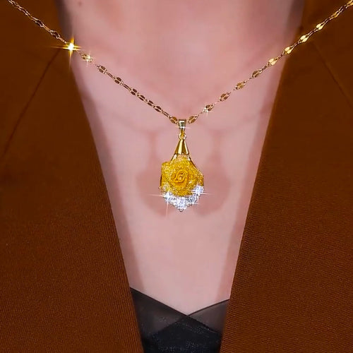 Luxury Golden Flower necklace(24k gold plated)