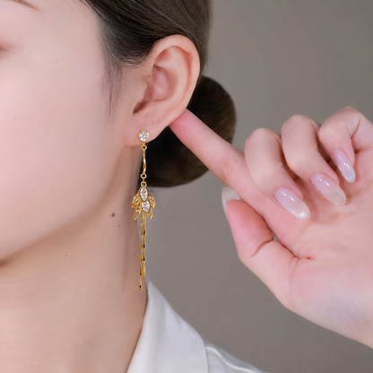 American diamond zircon Earrings (24k gold plated)
