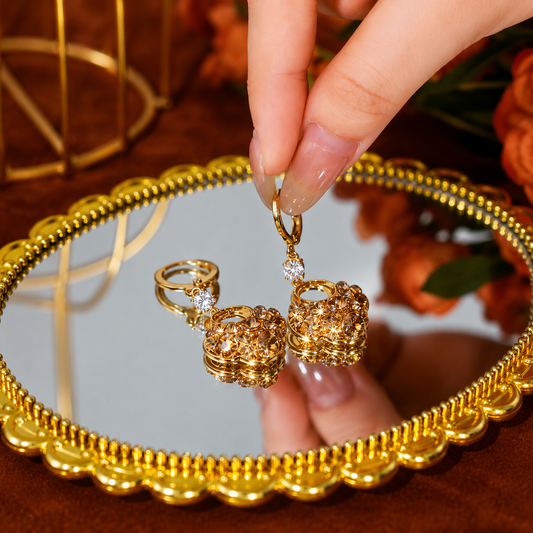 Trendy Diamond zircon (gold plated)