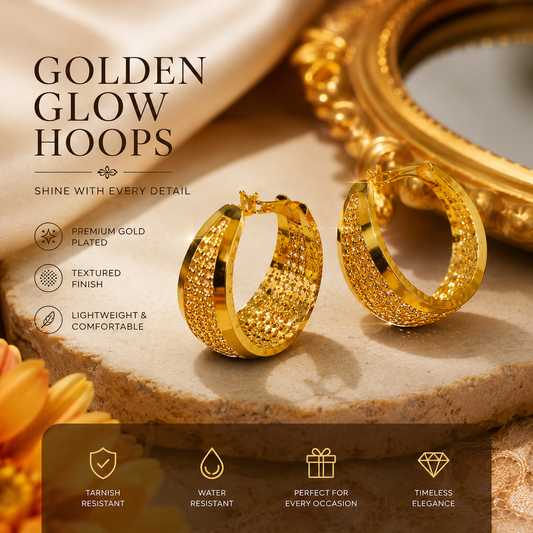 Elite Gold Hoops(24k Gold plated)