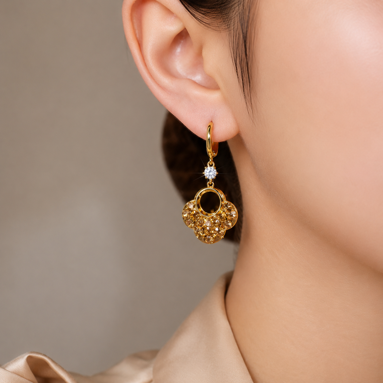 Trendy Diamond zircon (gold plated)