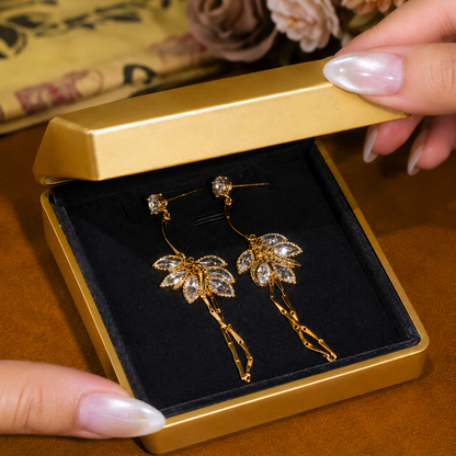 American diamond zircon Earrings (24k gold plated)