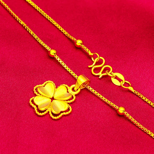 Golden Clover Heart(24k Gold plated)