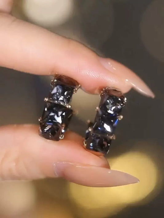 Trendy Square Crystal Earrings