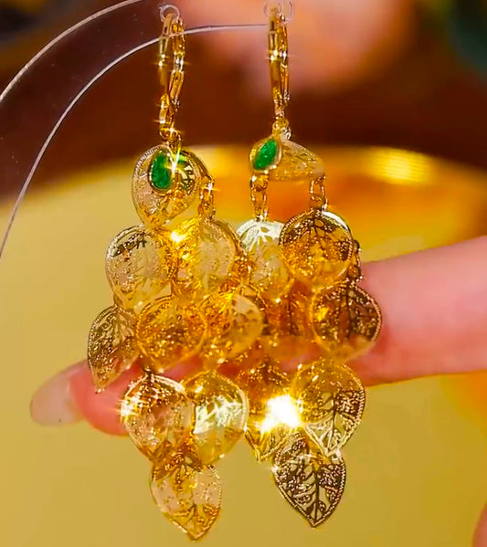 European Tassel Earrings(24k Gold Plated)