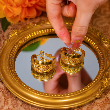 Elite Gold Hoops(24k Gold plated)