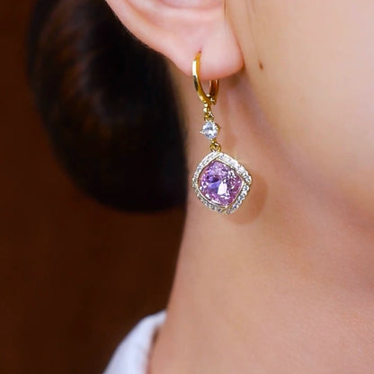 High end purple diamond(24k gold plated)