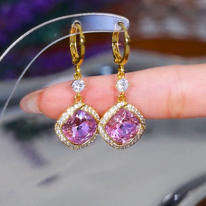 High end purple diamond(24k gold plated)
