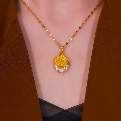 Luxury Golden Flower necklace(24k gold plated)