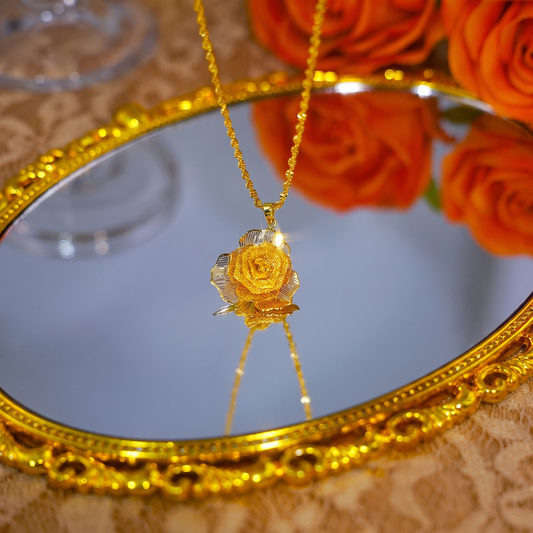 Luxury Golden Rose Pendant(24k Gold plated)